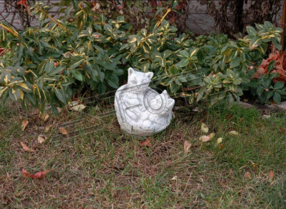 Garden decoration cat terrace stone figures figurine decorative statue